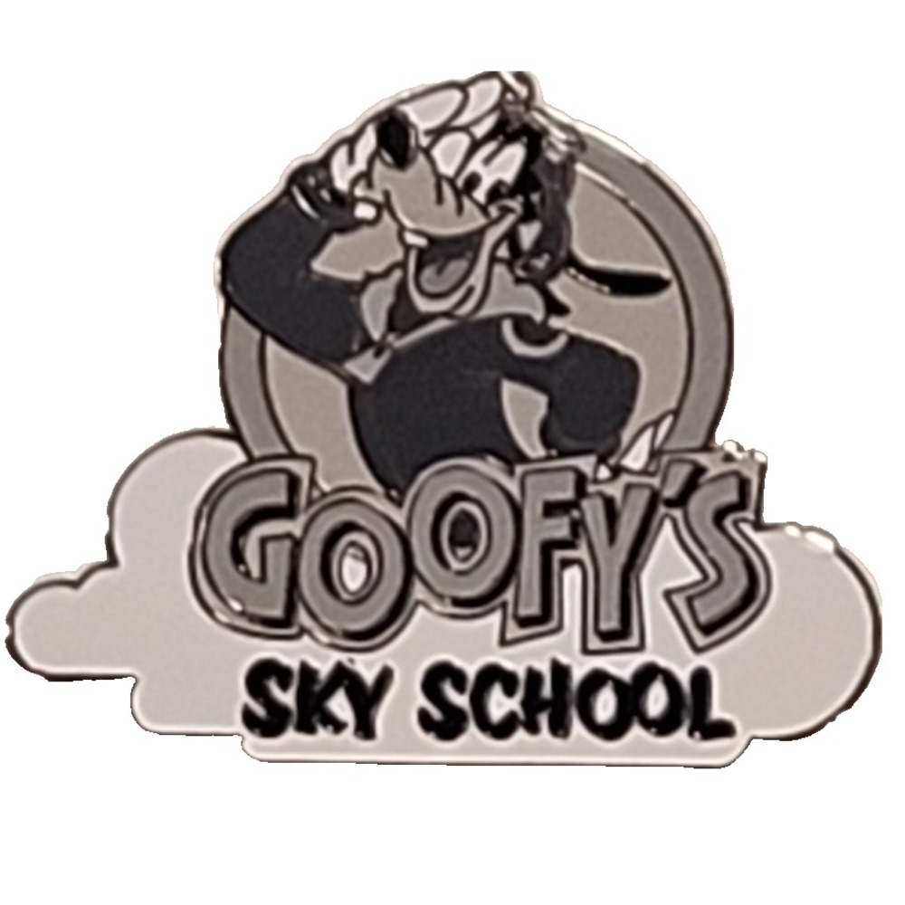 Disney Pin Goofy Saluting Sky School‎ Mystery Logo Chaser DCA LE 100 RARE 84142